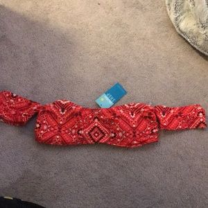 Bandeau bathing suit with arm bands